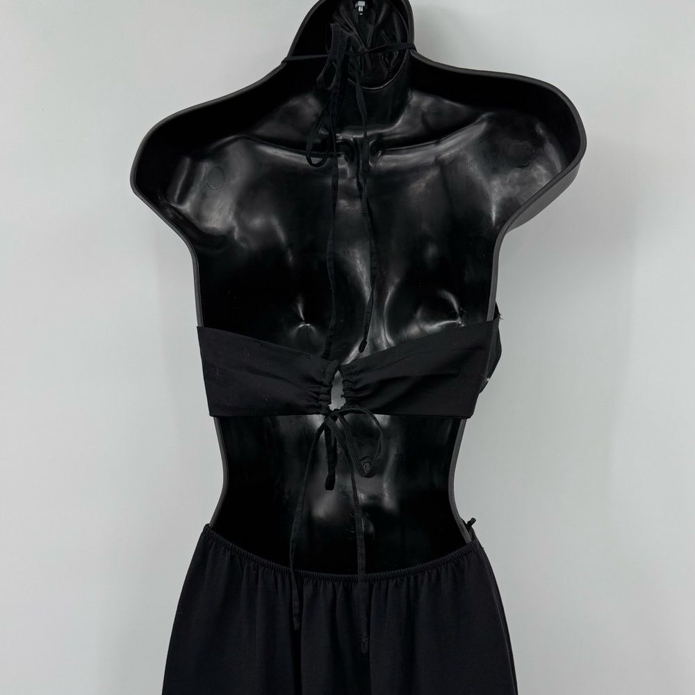 Zara Halter Cutout Open Back Maxi Dress in Black | Medium - Picture 6 of 7